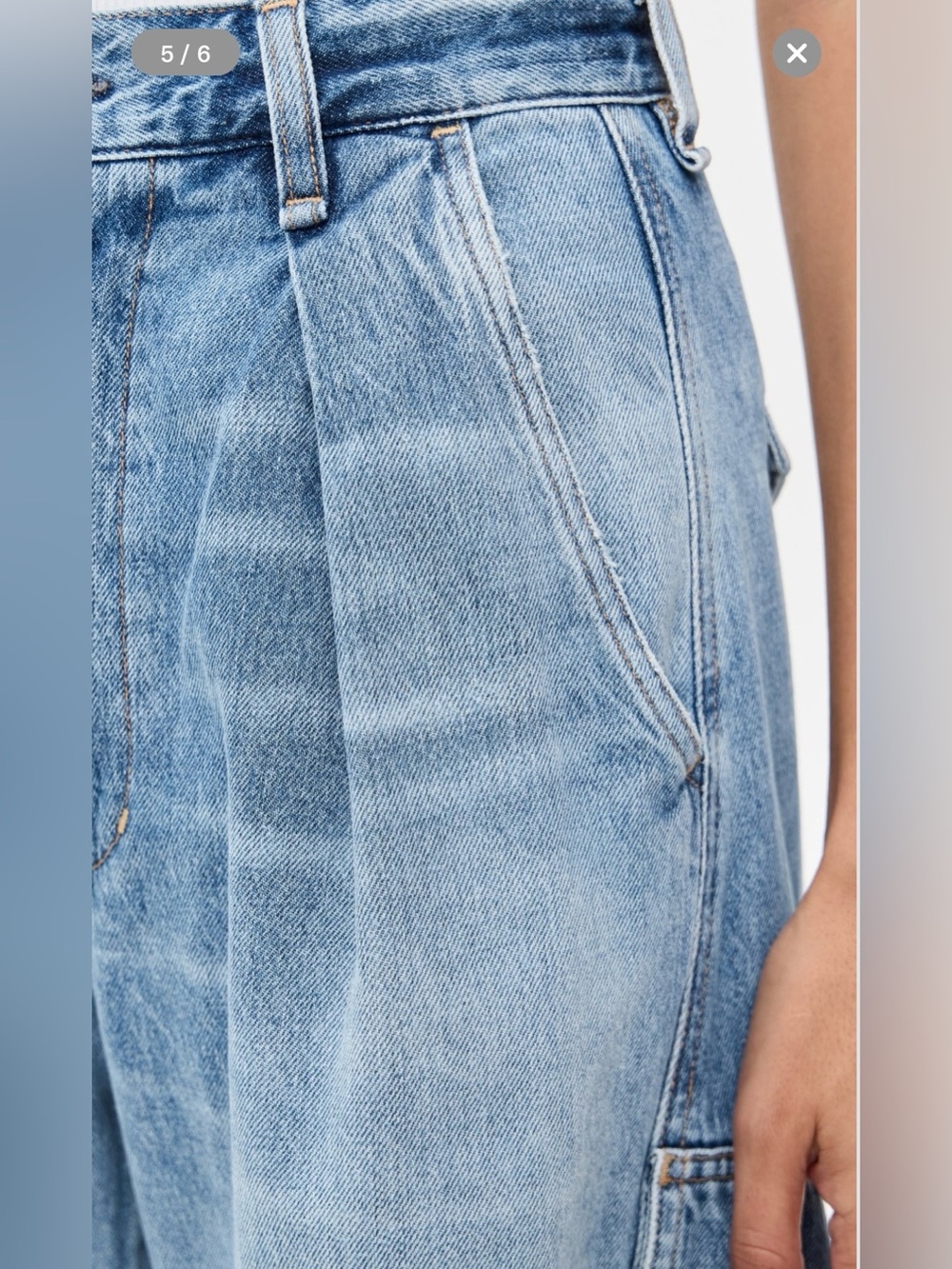 Citizens Of Humanity Light Blue Boyfriend Cargo Jeans - Picture 3 of 10
